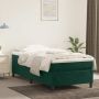 Lovos rėmas su spyruoklėmis tamsiai žalias 90x200 cm aksomas