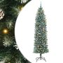 Dirbtinis lieknas Kalėdų medis su 300 LED Žalia ir balta 240 cm