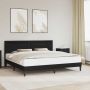 Lovos rėmas su LED juostelėmis Juoda 180 x 200 cm Dirbtinė oda