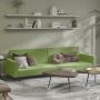 Dvivietė sofa-lova, šviesiai žalios spalvos, aksomas