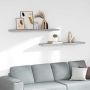 Pakabinamos lentynos, 2vnt., pilkos, 120x23,5x3,8cm, MDF