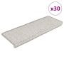 Laiptų kilimėliai Lipni Sisal-Look 30 vnt 65x21x4 cm Platina