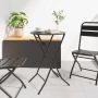Sodo stalas Antracitas 50 x 50 x 72 cm metalas