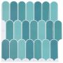 Pūkuota plytelė 20 pcs Mėlyna 30 x 30 cm Poliuretanas ir PET
