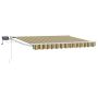 Rankinė ištraukiama markizė su LED Žalia ir geltona 3 x 2,5 m