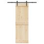 Stumdomų durų įrangos rinkinys, juodos sp., 152,5cm, plienas
