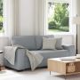 Dvivietė sofa, šviesiai pilka, 180x77x82 cm, audinys