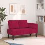 Poilsio sofa su pagalvėlėmis, raudonojo vyno spalvos, aksomas