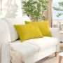 Sofa Pagalvės 2 pcs Geltona 60 x 40 cm Kordūrinis audinys