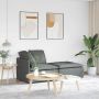 Modulinė sofa su pakoja ir pagalvėlėmis, audinys, tamsiai pilka