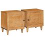 Šalia lovos spintelė 2 pcs Šviesiai rudas 40 x 33 x 46 cm