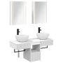 Vonios spintos komplektas 5 pcs Balta 43 x 11,5 x 60,5 cm