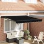 Ištraukiama markizė Juoda 350 x 250 cm Poliesteris ir Metalas