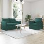 Sofa 2 pcs Tamsiai žalia 196 x 82 x 85 cm audinys