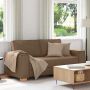 Dvivietė sofa, ruda, 180x78x84 cm, audinys