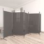 Kambario pertvara, 5 dalių, antracito, 433x180cm, audinys