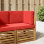 Lauko sofa pagalvėlė 3 pcs Raudona Poliesteris