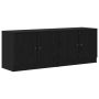 Lovos spintelė su saugykla 2 pcs Juodas Ąžuolas 66 x 35 x 48 cm