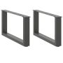 Kavos staliuko kojelės, 2 vnt., antracito spalvos, 70x(30-31) cm, plienas