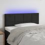 Galvūgalis su LED, juodos spalvos, 90x5x78/88cm, aksomas