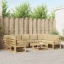 Lauko sofos komplektas 10 pcs Balta ir kreminė 59 x 59 x 37 cm