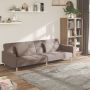 Dvivietė sofa-lova su dvejomis pagalvėmis, taupe, audinys