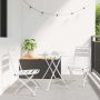 Sodo sulankstoma kėdė 2 pcs Balta 42 x 52 x 82cm