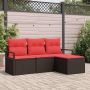 Sofos komplektas 4 pcs Ruda poliratanas