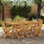 Lauko bistro kėdės su pagalve 8 pcs Natūrali 40 x 42 x 85 cm