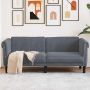 Dvivietė sofa, tamsiai pilkos spalvos, aksomas