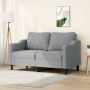 Dvivietė sofa, šviesiai pilkos spalvos, 140cm, audinys