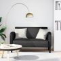 Dvivietė sofa, juoda, 110 cm, dirbtinė oda