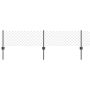 Tvora su stulpais Pilka 0,4 x 10 m Plienas ir PVC