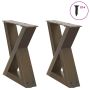 Kavos staliuko kojelės, 2 vnt., natūralus plienas, 30x(30-31,3) cm, plienas