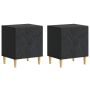 Naktinis staliukas 2 pcs Juoda 43 x 34,5 x 50 cm