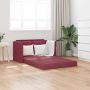 Grindų sofa-lova, 2-1, raudonojo vyno, 112x174x55cm, audinys