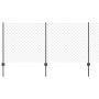 Tvora su stulpais Pilka 1 x 10 m Plienas ir PVC