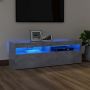 TV spintelė su LED apšvietimu, betono pilka, 120x35x40 cm