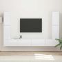 TV spintelių komplektas 8 pcs Aukštai blizganti balta