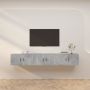Sieninės TV spintelės, 3vnt., betono pilkos, 80x34,5x40cm