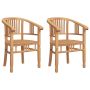 Kėdė 2 pcs Ruda 63 x 58 x 89 cm Kieto teka medžio