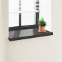 Langų palangė Juoda su medienos tekstūra 60 x 50 x 4,5 cm PVC