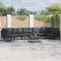Sodo Sofų Rinkinys su pagalve 8 pcs Juoda Plienas