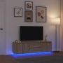 TV spintelė su LED lemputėmis, ąžuolo spalvos, 160,5x41x50 cm