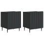 Šalia lovos spintelė 2 pcs Juoda 43 x 34,5 x 52 cm