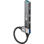 Goobay Slim 4-Port USB Hub, USB-A to USB-A, 5 Gbit/s | 74456