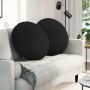 Sėdynių pagalvėlės 2 pcs Juoda Ø80 x 29 cm audinys