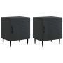 Šalia lovos spintelė 2 pcs Juoda 43 x 34,5 x 50 cm