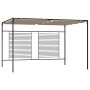 Pavėsinė su įtraukiamu stogu, taupe spalvos, 3x4x2,3m, 180g/m²