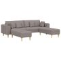 Sofa su pagalve 3 pcs Taupe audinys